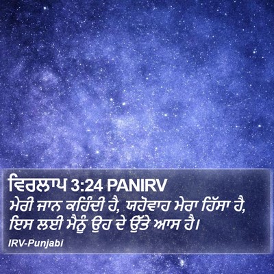 ਵਿਰਲਾਪ 3:24 PANIRV Bible Verse Image