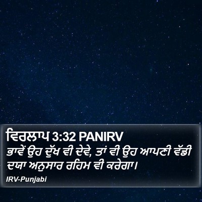 ਵਿਰਲਾਪ 3:32 PANIRV Bible Verse Image