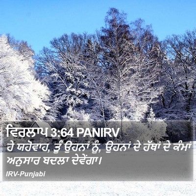 ਵਿਰਲਾਪ 3:64 PANIRV Bible Verse Image