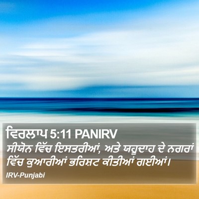 ਵਿਰਲਾਪ 5:11 PANIRV Bible Verse Image