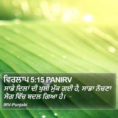 ਵਿਰਲਾਪ 5:15 PANIRV Bible Verse Image