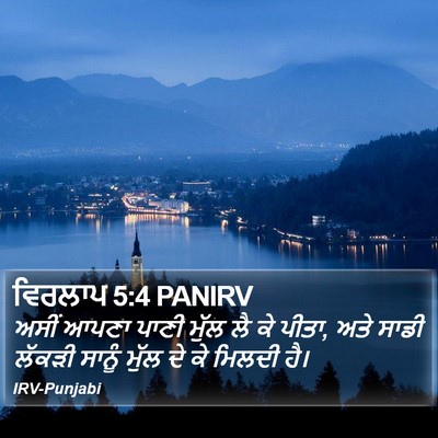 ਵਿਰਲਾਪ 5:4 PANIRV Bible Verse Image