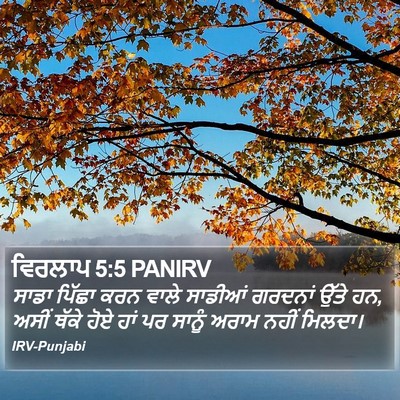 ਵਿਰਲਾਪ 5:5 PANIRV Bible Verse Image