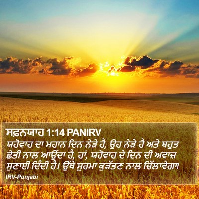 ਸਫ਼ਨਯਾਹ 1:14 PANIRV Bible Verse Image