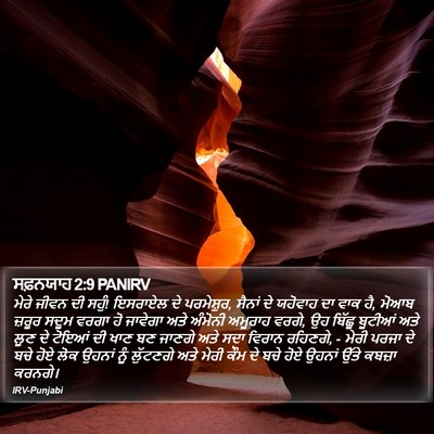 ਸਫ਼ਨਯਾਹ 2:9 PANIRV Bible Verse Image