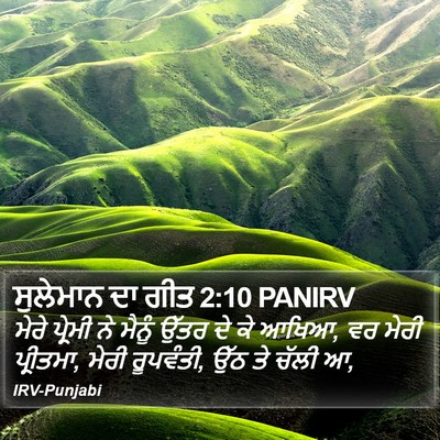 ਸੁਲੇਮਾਨ ਦਾ ਗੀਤ 2:10 PANIRV Bible Verse Image