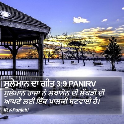 ਸੁਲੇਮਾਨ ਦਾ ਗੀਤ 3:9 PANIRV Bible Verse Image
