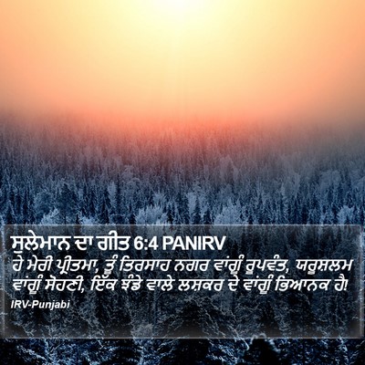 ਸੁਲੇਮਾਨ ਦਾ ਗੀਤ 6:4 PANIRV Bible Verse Image