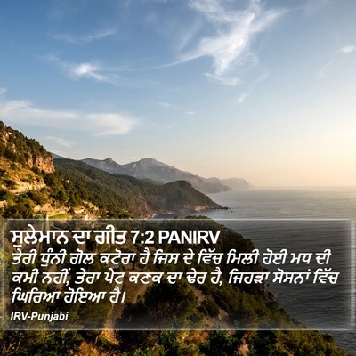ਸੁਲੇਮਾਨ ਦਾ ਗੀਤ 7:2 PANIRV Bible Verse Image