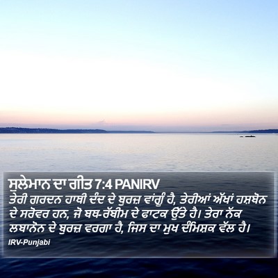 ਸੁਲੇਮਾਨ ਦਾ ਗੀਤ 7:4 PANIRV Bible Verse Image