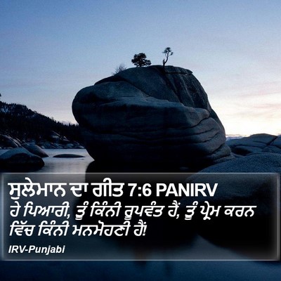 ਸੁਲੇਮਾਨ ਦਾ ਗੀਤ 7:6 PANIRV Bible Verse Image