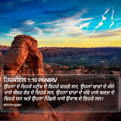 ਹਿਜ਼ਕੀਏਲ 1:10 PANIRV Bible Verse Image