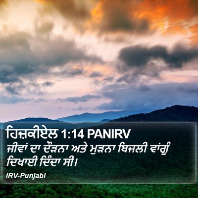 ਹਿਜ਼ਕੀਏਲ 1:14 PANIRV Bible Verse Image