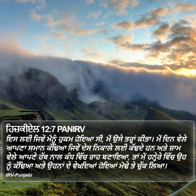 ਹਿਜ਼ਕੀਏਲ 12:7 PANIRV Bible Verse Image
