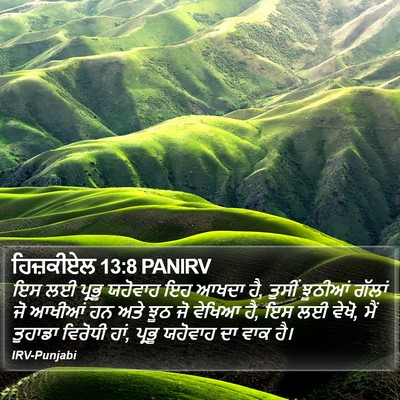 ਹਿਜ਼ਕੀਏਲ 13:8 PANIRV Bible Verse Image