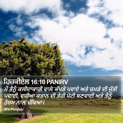 ਹਿਜ਼ਕੀਏਲ 16:10 PANIRV Bible Verse Image