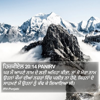 ਹਿਜ਼ਕੀਏਲ 20:14 PANIRV Bible Verse Image