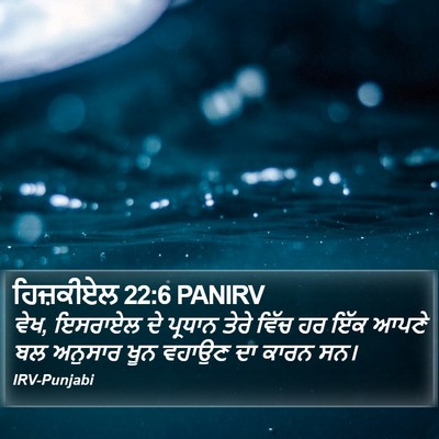 ਹਿਜ਼ਕੀਏਲ 22:6 PANIRV Bible Verse Image