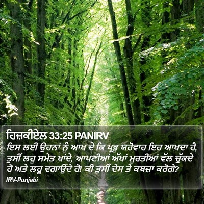 ਹਿਜ਼ਕੀਏਲ 33:25 PANIRV Bible Verse Image
