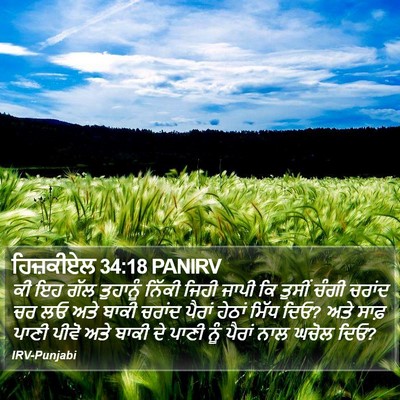 ਹਿਜ਼ਕੀਏਲ 34:18 PANIRV Bible Verse Image