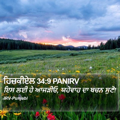 ਹਿਜ਼ਕੀਏਲ 34:9 PANIRV Bible Verse Image