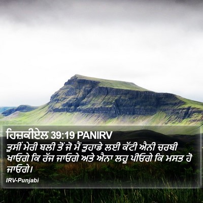ਹਿਜ਼ਕੀਏਲ 39:19 PANIRV Bible Verse Image