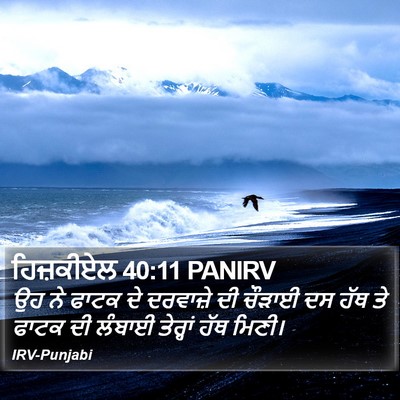 ਹਿਜ਼ਕੀਏਲ 40:11 PANIRV Bible Verse Image