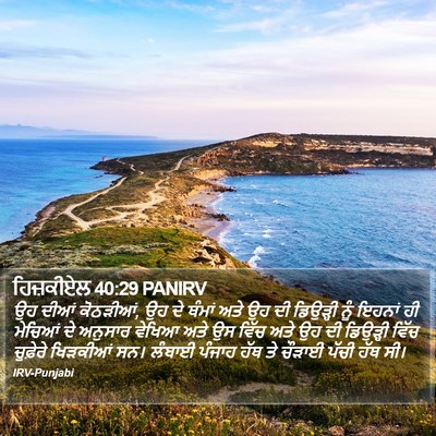 ਹਿਜ਼ਕੀਏਲ 40:29 PANIRV Bible Verse Image