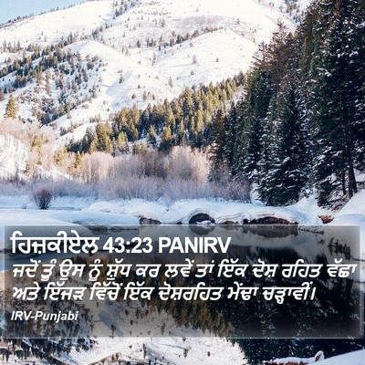 ਹਿਜ਼ਕੀਏਲ 43:23 PANIRV Bible Verse Image