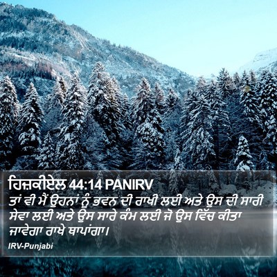 ਹਿਜ਼ਕੀਏਲ 44:14 PANIRV Bible Verse Image