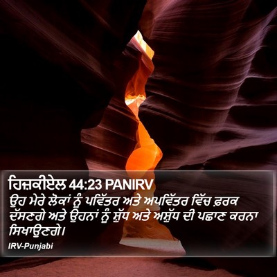 ਹਿਜ਼ਕੀਏਲ 44:23 PANIRV Bible Verse Image