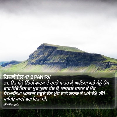 ਹਿਜ਼ਕੀਏਲ 47:2 PANIRV Bible Verse Image