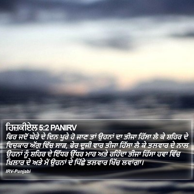 ਹਿਜ਼ਕੀਏਲ 5:2 PANIRV Bible Verse Image