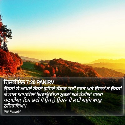 ਹਿਜ਼ਕੀਏਲ 7:20 PANIRV Bible Verse Image