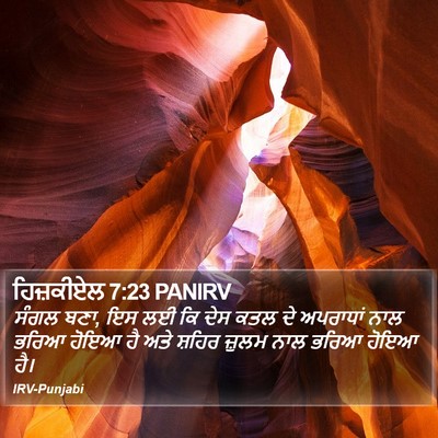 ਹਿਜ਼ਕੀਏਲ 7:23 PANIRV Bible Verse Image