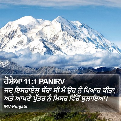 ਹੋਸ਼ੇਆ 11:1 PANIRV Bible Verse Image