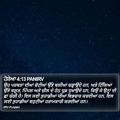 ਹੋਸ਼ੇਆ 4:13 PANIRV Bible Verse Image