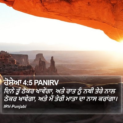 ਹੋਸ਼ੇਆ 4:5 PANIRV Bible Verse Image