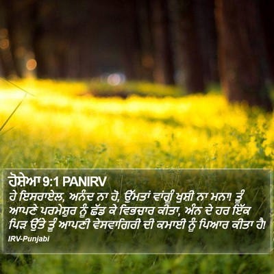 ਹੋਸ਼ੇਆ 9:1 PANIRV Bible Verse Image
