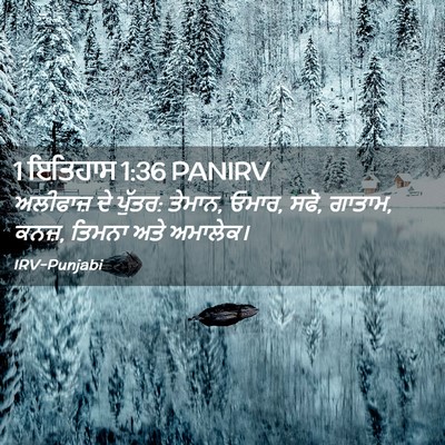 Picture 02 - 1 ਇਤਿਹਾਸ 1:36 PANIRV - ਅਲੀਫਾਜ਼ ਦੇ ਪੁੱਤਰ: - Bible Verse Picture