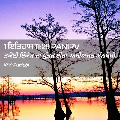 Picture 02 - 1 ਇਤਿਹਾਸ 11:28 PANIRV - ਤਕੋਈ ਇੱਕੇਸ਼ ਦਾ - Bible Verse Picture