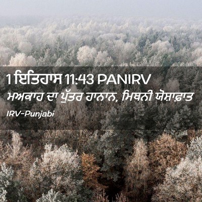 Picture 02 - 1 ਇਤਿਹਾਸ 11:43 PANIRV - ਮਅਕਾਹ ਦਾ ਪੁੱਤਰ - Bible Verse Picture