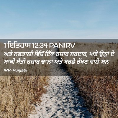Picture 02 - 1 ਇਤਿਹਾਸ 12:34 PANIRV - ਅਤੇ ਨਫ਼ਤਾਲੀ - Bible Verse Picture