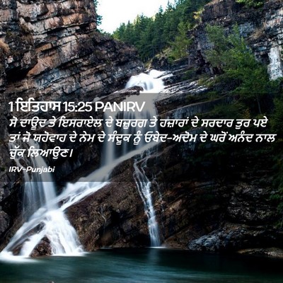 Picture 02 - 1 ਇਤਿਹਾਸ 15:25 PANIRV - ਸੋ ਦਾਊਦ ਤੇ ਇਸਰਾਏਲ - Bible Verse Picture