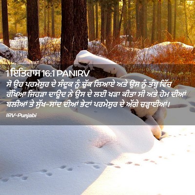 Picture 02 - 1 ਇਤਿਹਾਸ 16:1 PANIRV - ਸੋ ਉਹ ਪਰਮੇਸ਼ੁਰ ਦੇ - Bible Verse Picture