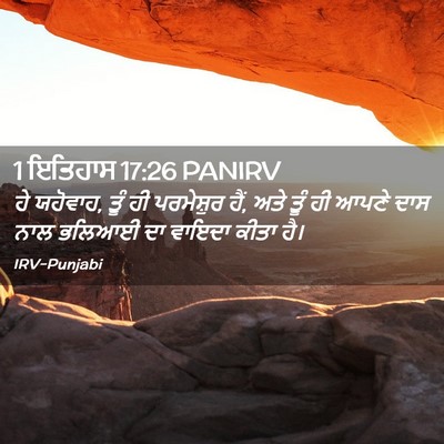 Picture 02 - 1 ਇਤਿਹਾਸ 17:26 PANIRV - ਹੇ ਯਹੋਵਾਹ, ਤੂੰ ਹੀ - Bible Verse Picture
