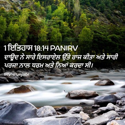 Picture 02 - 1 ਇਤਿਹਾਸ 18:14 PANIRV - ਦਾਊਦ ਨੇ ਸਾਰੇ - Bible Verse Picture