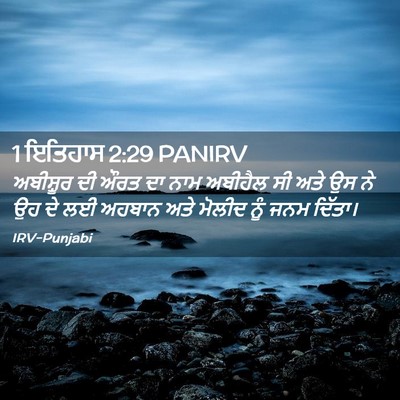Picture 02 - 1 ਇਤਿਹਾਸ 2:29 PANIRV - ਅਬੀਸ਼ੂਰ ਦੀ ਔਰਤ ਦਾ - Bible Verse Picture