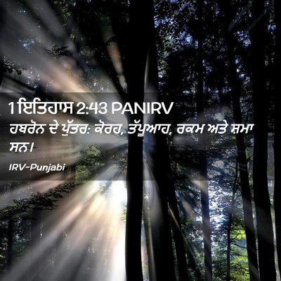 Picture 02 - 1 ਇਤਿਹਾਸ 2:43 PANIRV - ਹਬਰੋਨ ਦੇ ਪੁੱਤਰ: - Bible Verse Picture