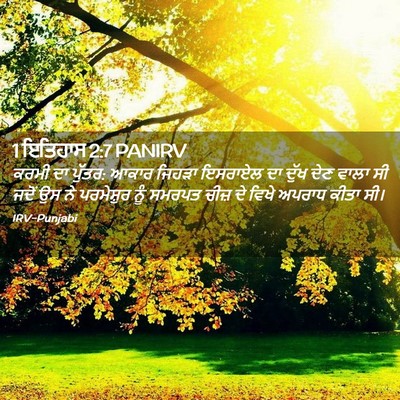 Picture 02 - 1 ਇਤਿਹਾਸ 2:7 PANIRV - ਕਰਮੀ ਦਾ ਪੁੱਤਰ: ਆਕਾਰ - Bible Verse Picture